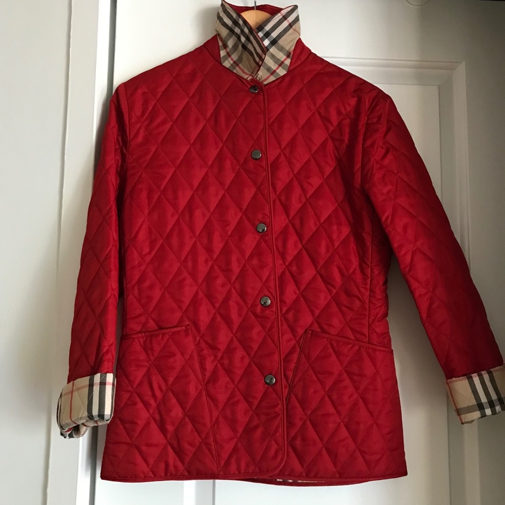Burberry Quilted Red Jacket - Picture 3 of 12
